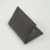 Glamouria Dark Brown Leather Card Holder – 3x4 inches